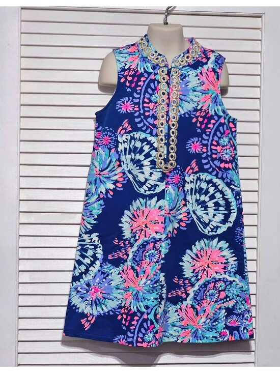 Lilly Pulitzer Other - Lilly Pulitzer Girls Deep Indigo Gypsea Girl Sleeveless Dress Size L 8-10 3300